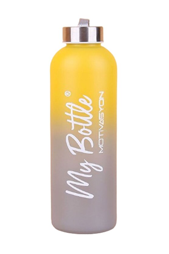 Cam Motivasyon Matarası Asorti Renk