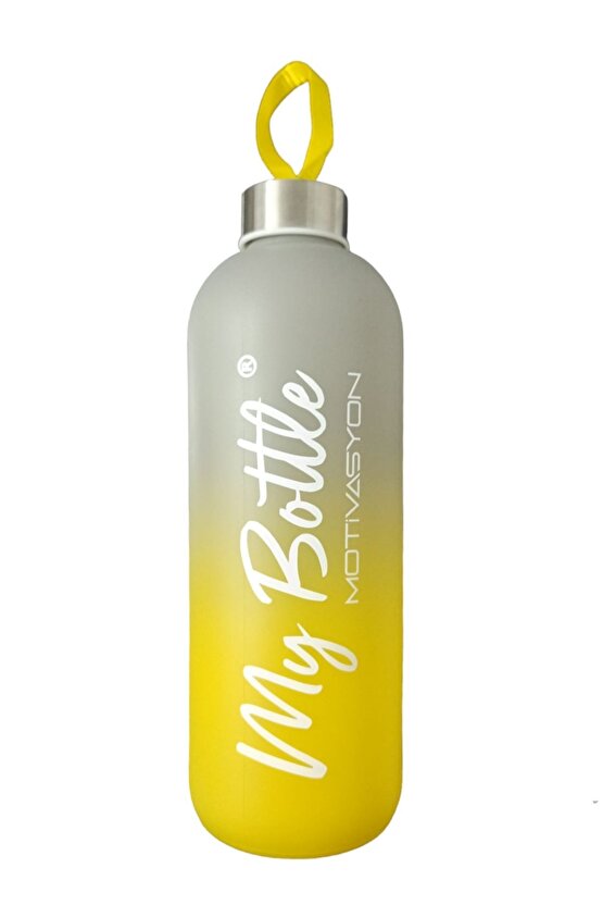 Cam Motivasyon Matarası Asorti Renk