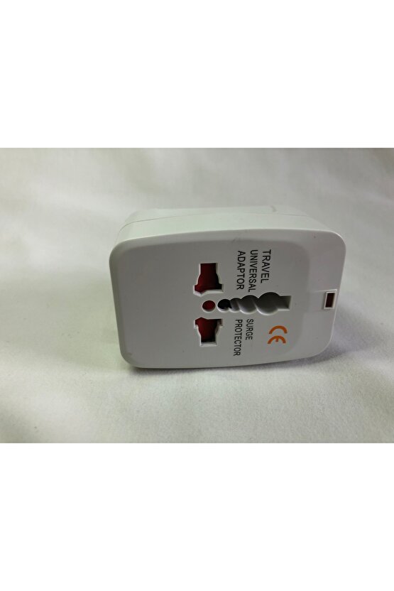 Seyahatler İçin Akım Korumalı Universal Fiş Priz Çevirici Dönüştürücü