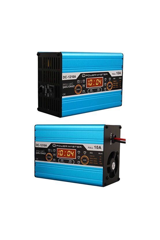 DC-1210A 12-24 VOLT MAX 10 AMPER DİGİTAL EKRANLI AKILLI AKÜ ŞARJ CİHAZI