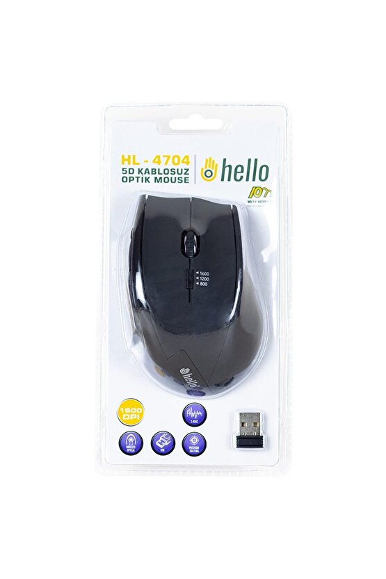 Clz192 Hello Hl-4704 2.4ghz 1600dpı 5d Kablosuz Optik Oyuncu Mouse (4172)