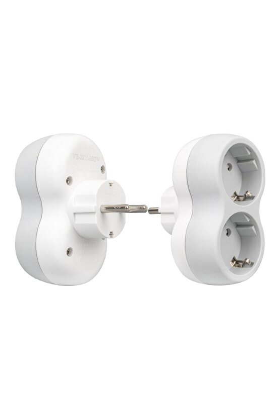 Ve-2211-3sgw A Class 2li Dikey Çoklu Priz (MADE IN MALAYSIA)