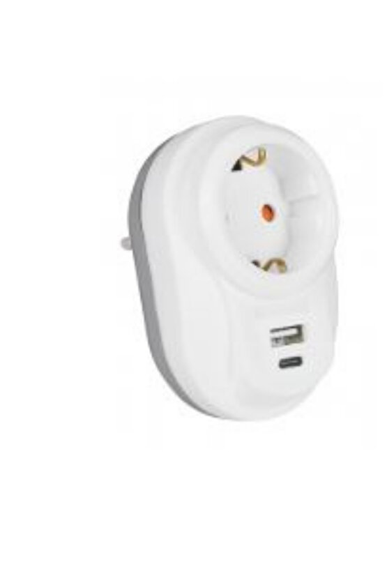 (2 Adet) Nilson Akım Korumalı Tekli Fiş Priz U+C-Type