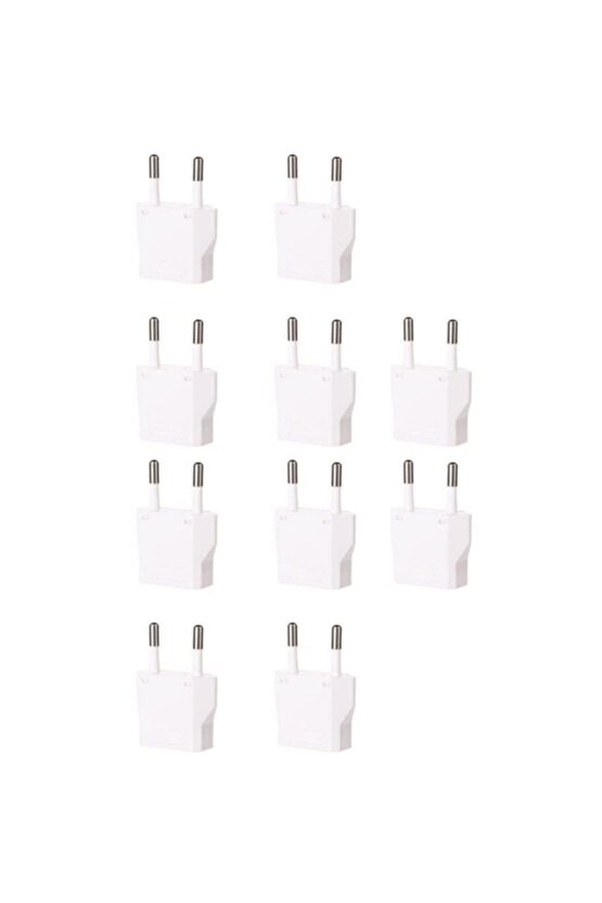 5 Adet Amerikan Priz Çevirici Usd To Eu Fiş Çevirici Beyaz Renk