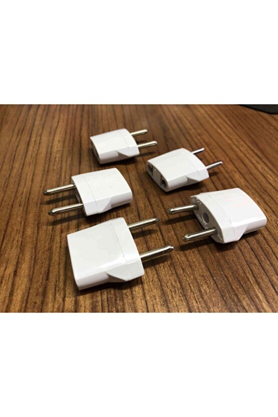 5 Adet Amerikan Kanada Priz Çevirici Usa To Eu Fiş Çevirici Beyaz Renk