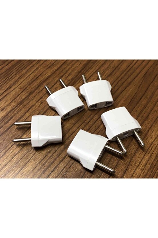 5 Adet Amerikan Kanada Priz Çevirici Usa To Eu Fiş Çevirici Beyaz Renk