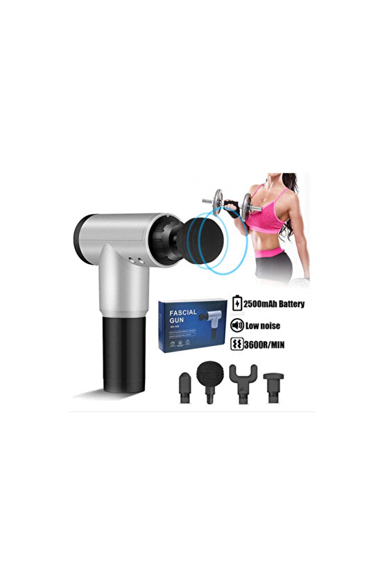 4 Başlıklı Titreşimli Yoğurmalı 6 Fonksiyonlu Masaj Aleti (4251)