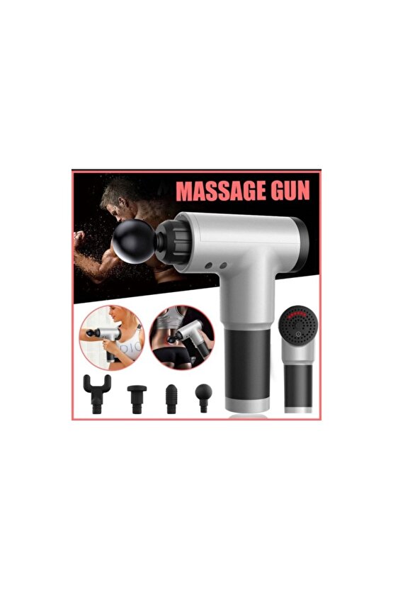 4 Başlıklı Titreşimli Yoğurmalı 6 Fonksiyonlu Masaj Aleti (4251)