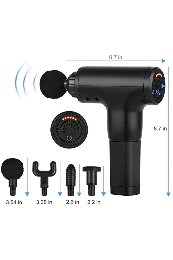 Elektronik Vücut Rahatlama Masaj Cihazı 6 Seviye 4 Ayrı Başlık Şarjlı