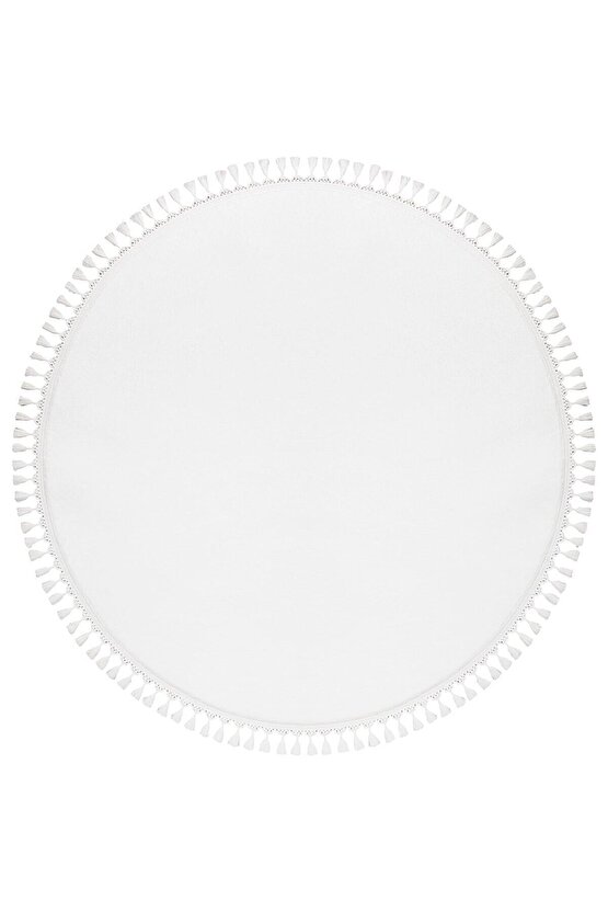 Yuvarlak Comfort Puffy Ponpon Saçaklı Yıkanabilir