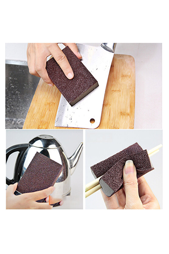 Siyah Zımparalı Tencere Tava Koltuk Kumaş Leke Pas Kir Sökücü Parlatıcı Sihirli Sünger