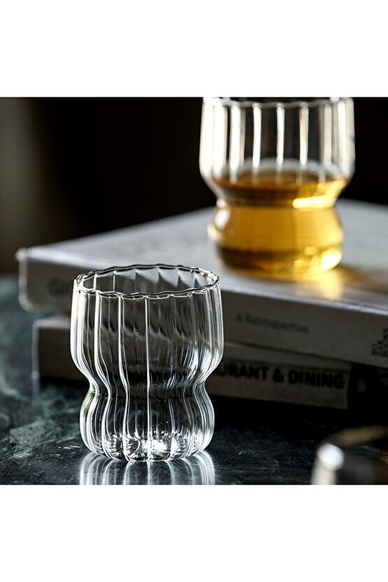 260ml Şeffaf Cam Su Bardağı Isıya Dayanıklı Kahvaltı Sütlü Dondurma Çay Fincanı Kahve Kupası