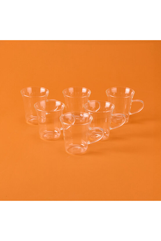 Mien 6lı Çay Fincan Seti - Şeffaf - 170 ml