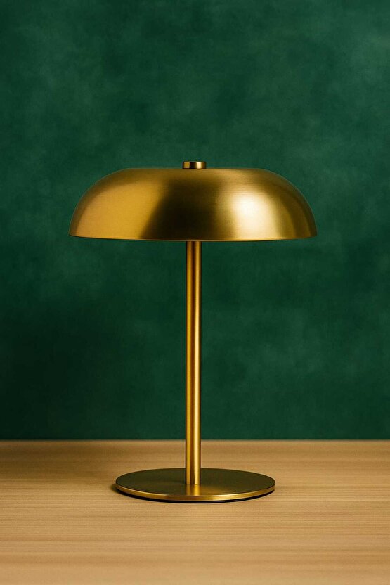 Dokunmatik Lighto Şarjlı Abajur Dekoratif Şık Masa Lambası Metal Gövde