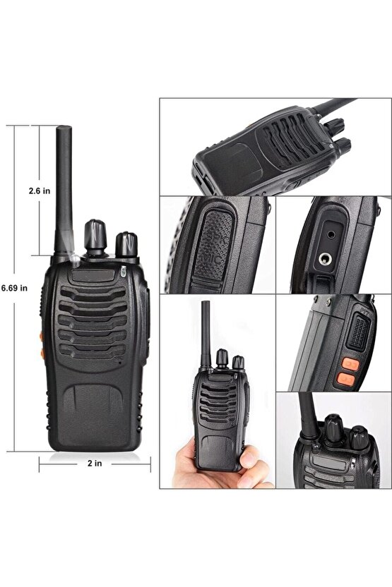 Baofeng 16 Adet Siyah Telsiz Set Takım Baofeng