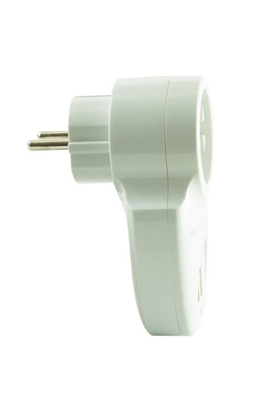 16 Amper- 3500 Watt Çift USBli Tekli Akım Korumalı Priz