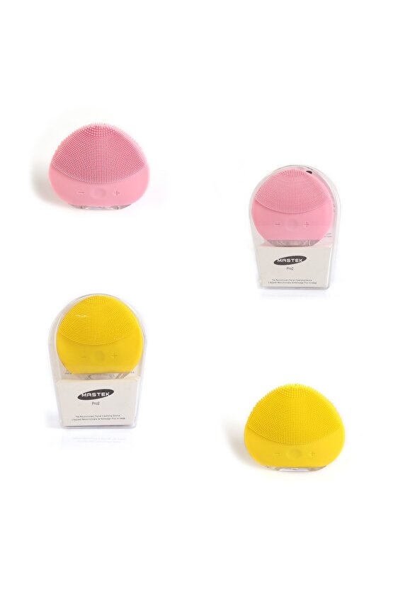 2 Adet Pro 2 Axe Tools Yüz Temizleme Cihazı Çiftler İçin Bakım Seti Sarı Pembe Sıkılaştırıcı