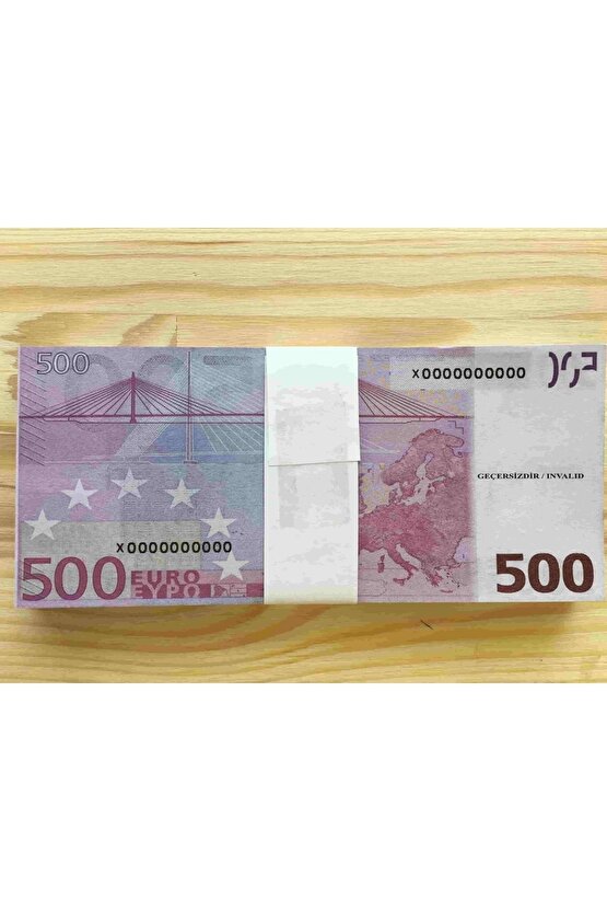 1 Deste 500 Euro Gerçekçi Şaka Oyun Parası Para Desteli 100 Adet