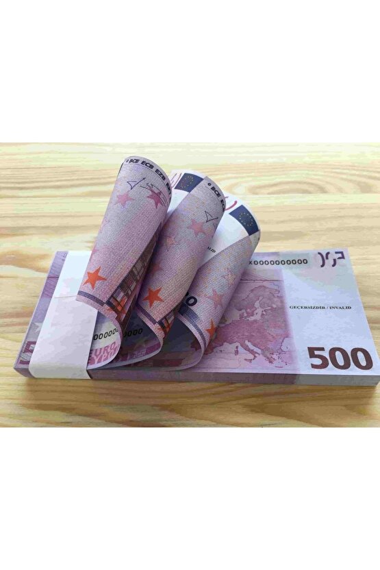 1 Deste 500 Euro Gerçekçi Şaka Oyun Parası Para Desteli 100 Adet