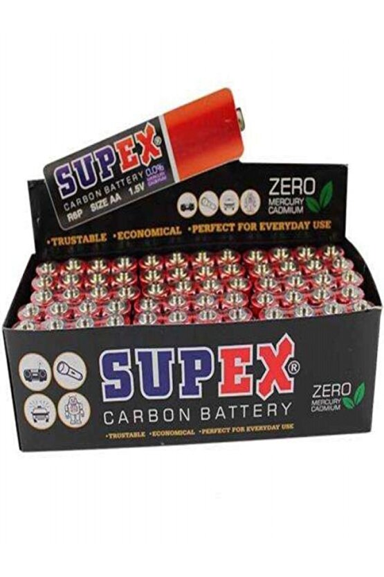 1 Kutu 60 Adet Supex Aa Kalem Pil Kpf661084