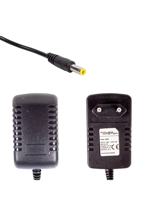 Hero Hl-2202 12 Volt - 2 Amper Plastik Kasa Priz Tipi Adaptör 5.5*2.5 Uç * Mini Cihaz Adaptörü