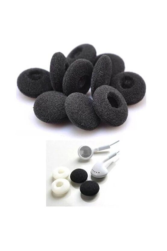 Kulaklık Süngeri, Kulaklık Yastığı 10 Adet (18 mm) - SİYAH