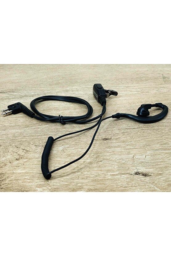 Bas Konuş Spiral G Tipi Arkalıklı El Telsiz Kulaklık Motorola Cp140 Serisi El Telsizi Uyumlu