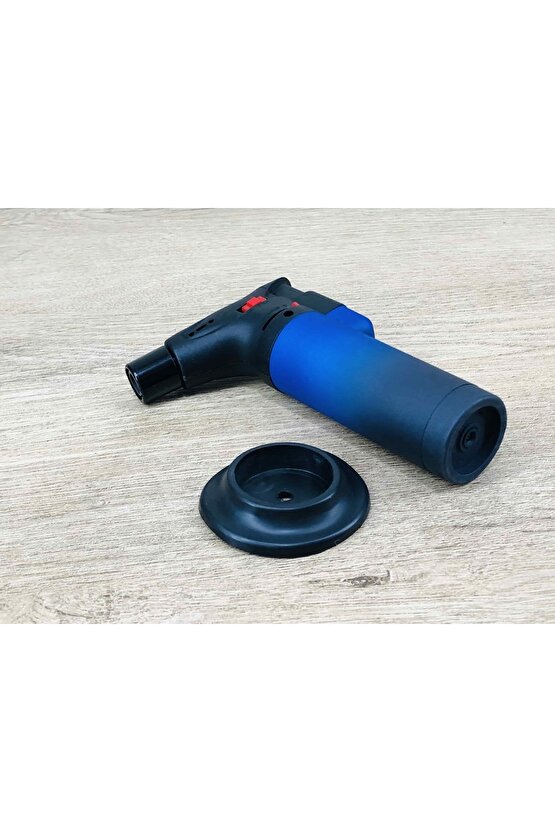 Mavi Renk Hafif Pipo Çakmağı Pratik Kolay Kullanım Pürmüz Alevli