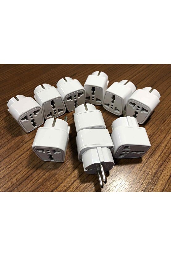 10 Parça Ingiliz Amerikan Avusturalya Hong Kong Kıbrıs Singapur Fiş Ucu Çevirici Priz Dönüştürücü