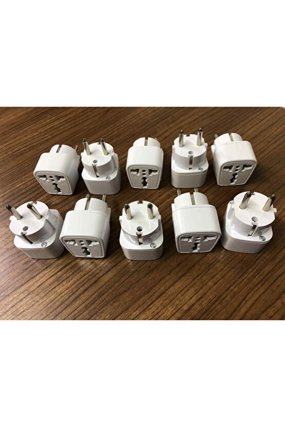 Amerika Ingiltere Avusturalya Elektrik Prizini Türk Topraklı Ucuna Çevirici Fiş Ucu 10 Adet