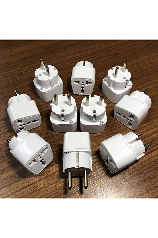 Amerika Ingiltere Avusturalya Elektrik Prizini Türk Topraklı Ucuna Çevirici Fiş Ucu 10 Adet