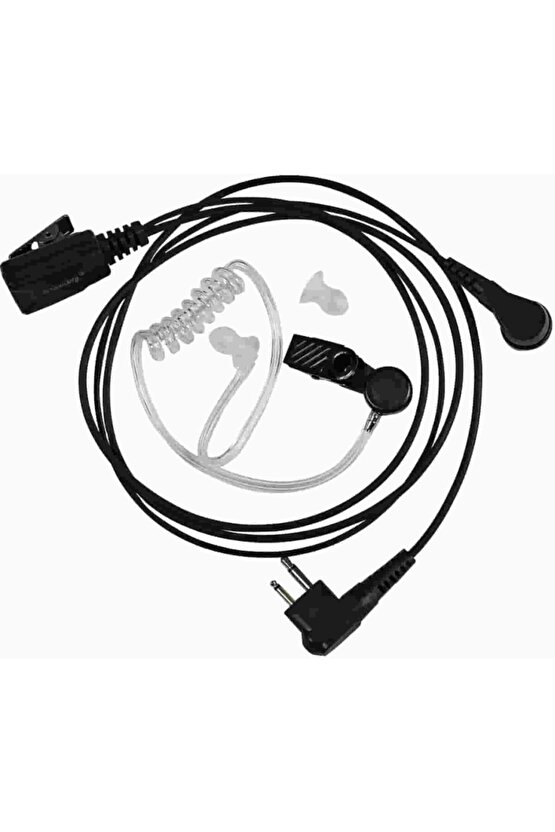 Çift Pinli Motorola Hyt Hytera El Telsizi Için Şeffaf Akustik Telsiz Kulaklık Uyumlu