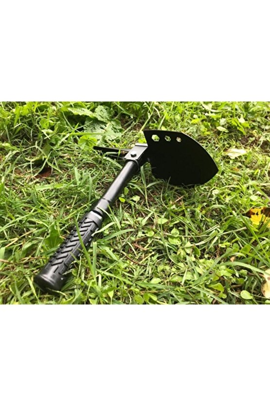 Türk Malı Branda Çantasında Bahçe Bağ Çapalama İçin Katlanır Kürek Çekiç Çapa Seti