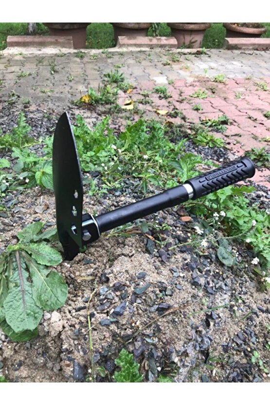 Türk Malı Branda Çantasında Bahçe Bağ Çapalama İçin Katlanır Kürek Çekiç Çapa Seti