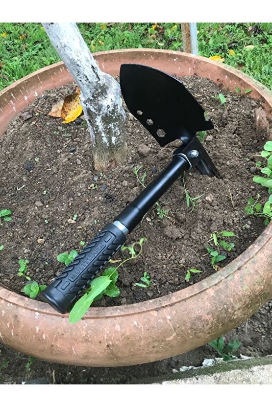 Katlanabilir Kürek Çekiç Çapa Seti Özel Siyah Çantasında