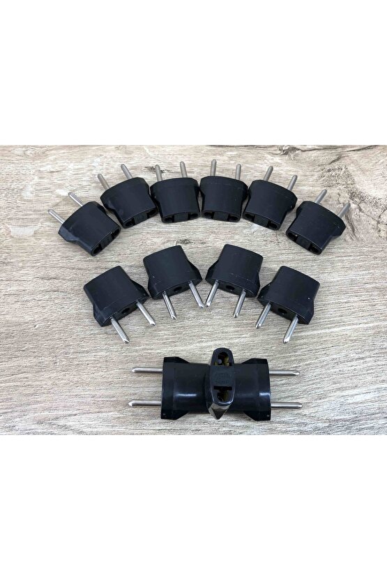 13 Adet Amerika Uçlu Prizlerini Türkiye Uçlu Pirize Çevirien Dönüştürücü Adaptör Yerli Üretim