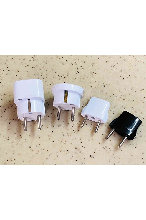 4 Farklı Üniversal Elektrik Priz Çevirici Set Amerikan Ingiliz Avrupa Çin Avusturalya