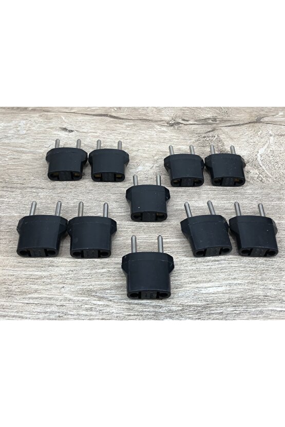 Amerikadan Gelen Elektronik Cihazların Fiş Ucunu Türkiye Prizine Çevirici Siyah Plastik Adaptör