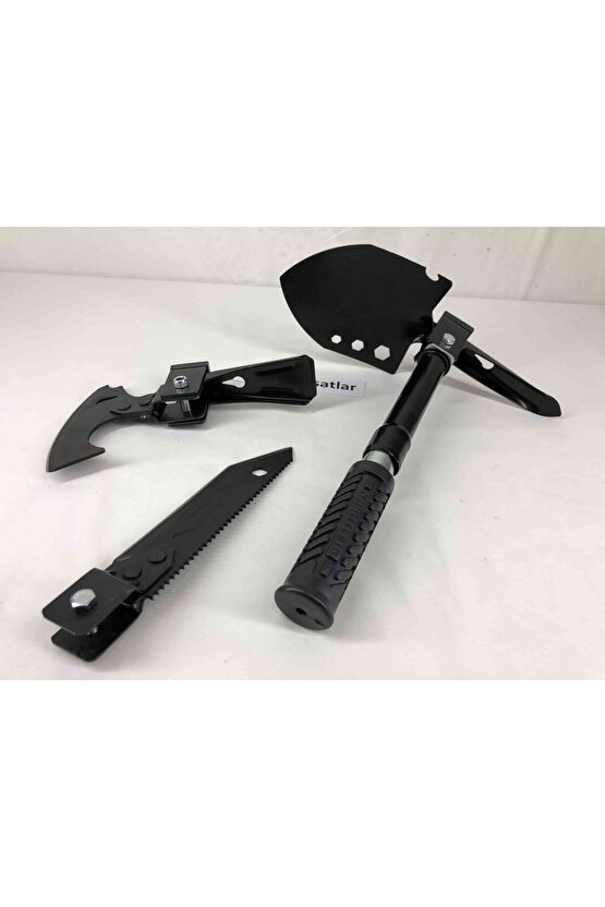 Türk Malı Karbon Karartma Çelik Bahçe Kamp Karavan Minik Kürek Çapa Testere El Aletleri Seti