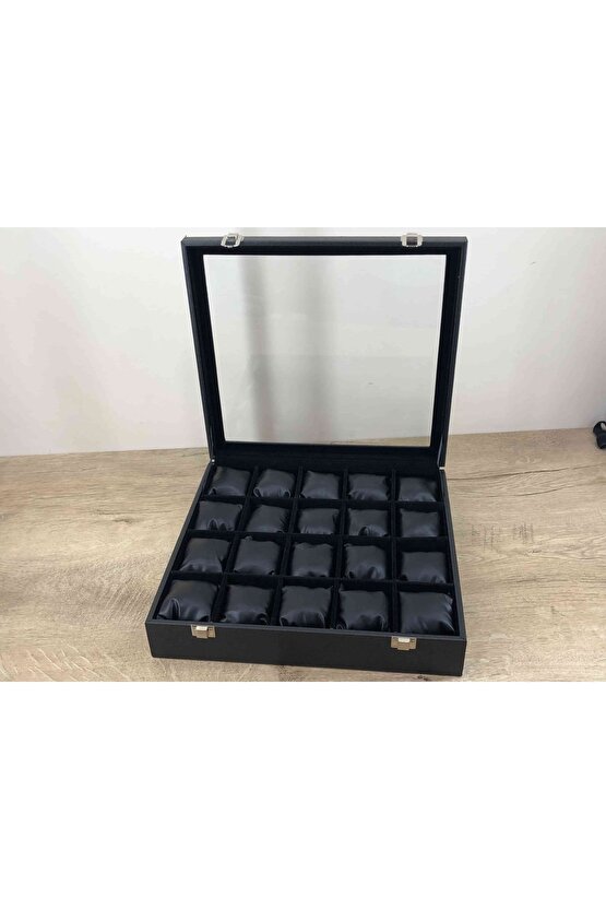 Özel Yerli Üretim Ahşap Kasa Deri Kaplama Kol Saatleri Için Takı Kolye Kutusu