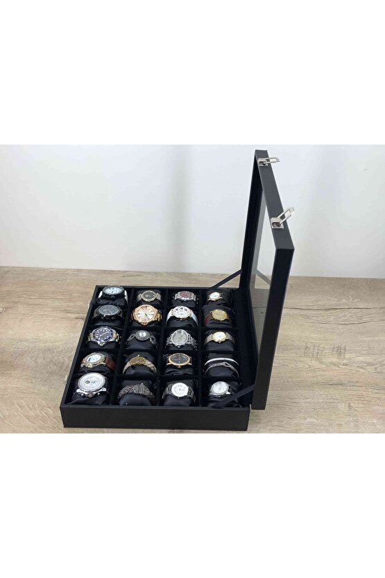 Özel Yerli Üretim Ahşap Kasa Deri Kaplama Kol Saatleri Için Takı Kolye Kutusu