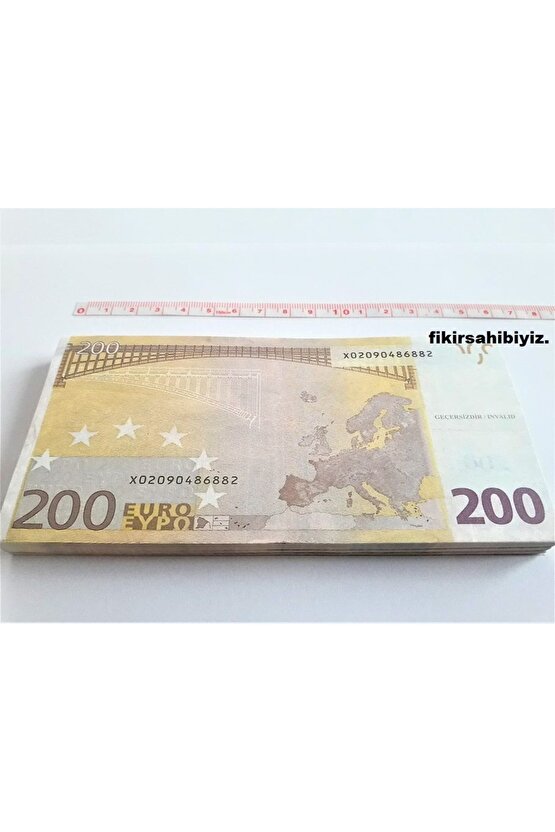 200 Euro Dizi Film Klip Çekimi Düğün Parti Şaka Oyun Geçersiz Para Deste