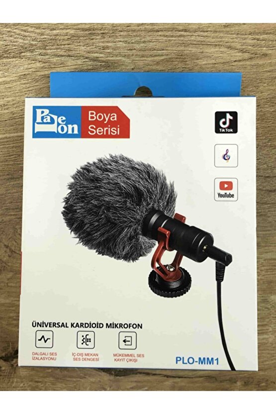 Üniversal Kardioid Tüylü Mikrofon Video Çekimleri Için Rüzgar Sesi Almaz