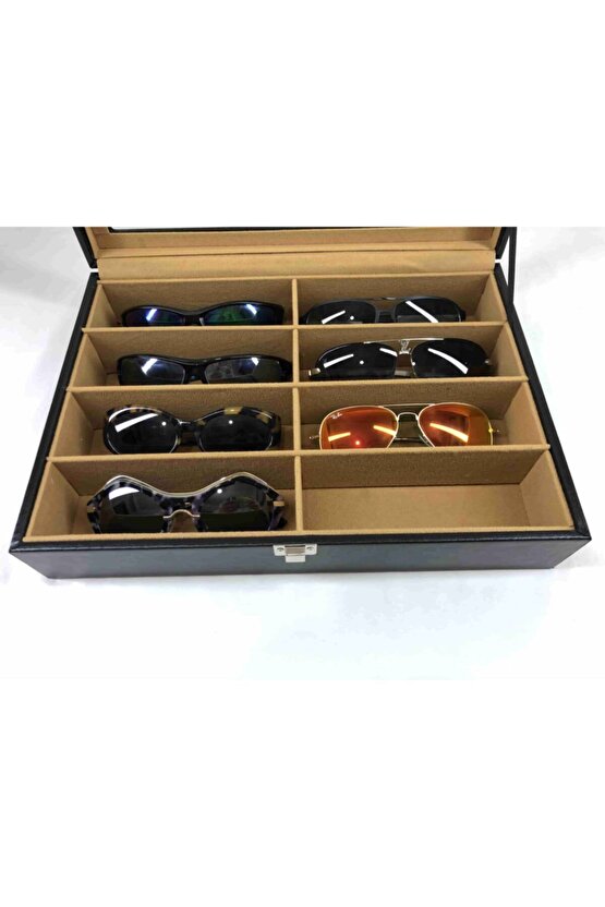 Özel El Yapımı Türk Malı 8 Ayrı Bölümlü Gözlük Saklama Kutusu