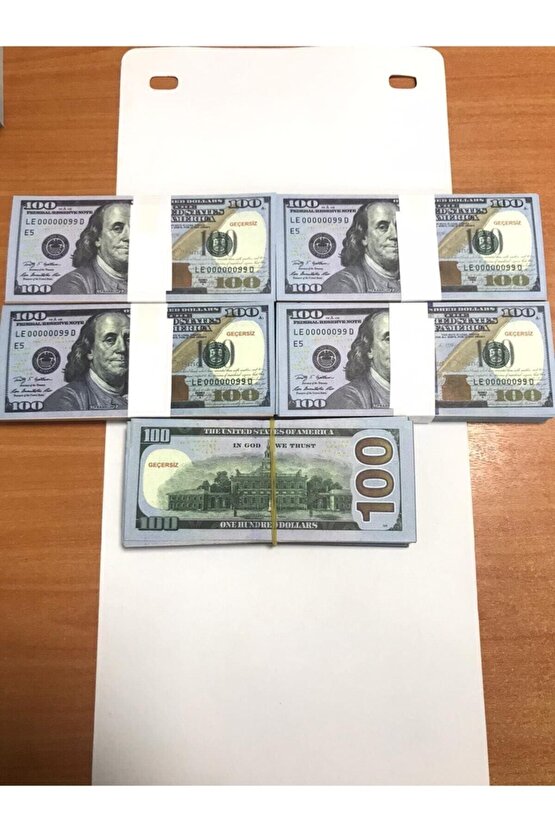 500 Adet 100 Dolar Geçersiz Şaka Düğün Parası Oyun Parası 500x100dolar