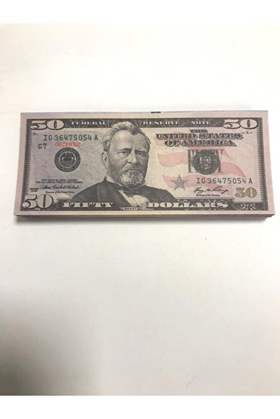 100 Adet 50 Dolar Geçersiz Sahte Düğün Parası Oyun Parası (100x50 Dolar)