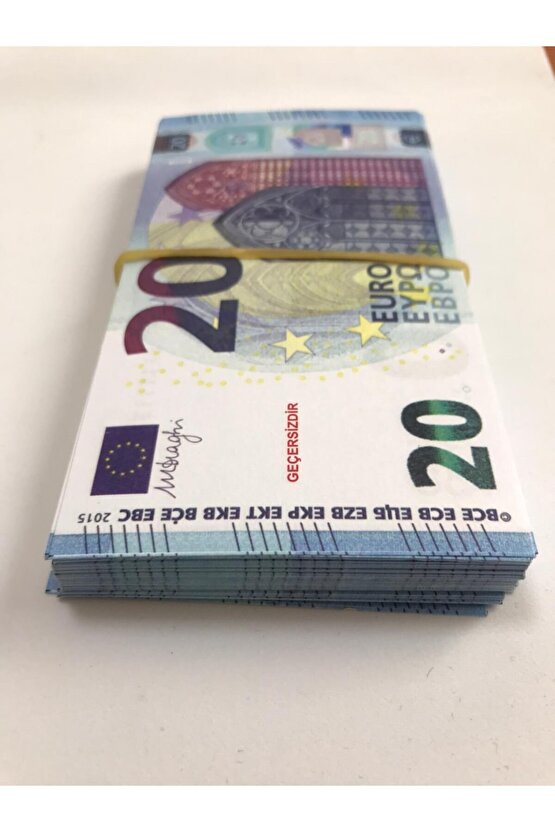 100 Adet 20 Euro Geçersiz Sahte Düğün Parası Oyun Parası