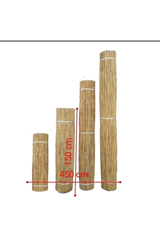 Bambu Çit Kamış Çit Hasır Çit 1,5x4,5 Metre Eni 1,5 Metre Uzunluk 4,5 Metre