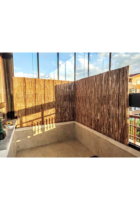 Doğal kamış hasır 50cm x 2metre doğal bambu çit,balkon çiti,gögelik
