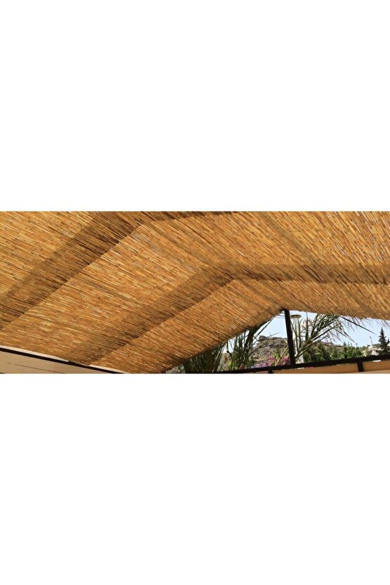 Bambu Çit Kamış Çit Doğal Bambu Çit Rulo+(1x4,5 M)eni 1 Metre- Uzunluk 4,5 Metre